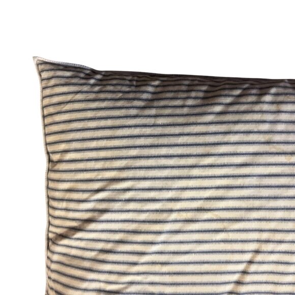 Vintage Handmade Feather Pillow Farmhouse Blue Ticking Used - Picture 5 of 16